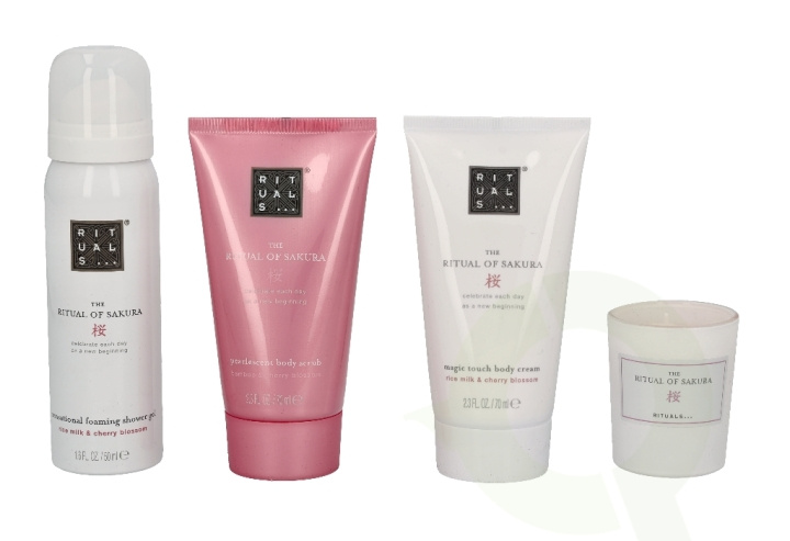Rituals Sakura Set 215 ml Body Cream 70ml/Body Scrub 70ml/Foaming Shower Gel 50ml/Scented Candle 25gr in the group BEAUTY & HEALTH / Gift sets / Gift sets for her at TP E-commerce Nordic AB (C47441)