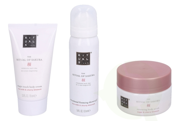 RITUALS Gift Set For Women from The Ritual of Sakura - Foaming Shower Gel,  Body Scrub & Body Cream - With Rice Milk & Cherry Blossom - Trial Set :  : Beauty