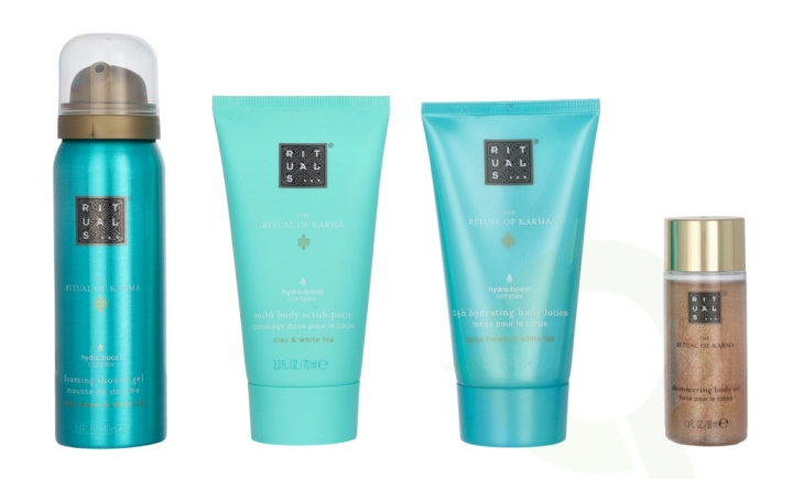 Rituals Karma Set 220 ml Body Oil 30ml/Foaming Shower Gel 50ml/Mild Body Scrub Paste 70ml/24H Hydrating Body Lotion 70ml in the group BEAUTY & HEALTH / Gift sets / Gift sets for her at TP E-commerce Nordic AB (C47479)