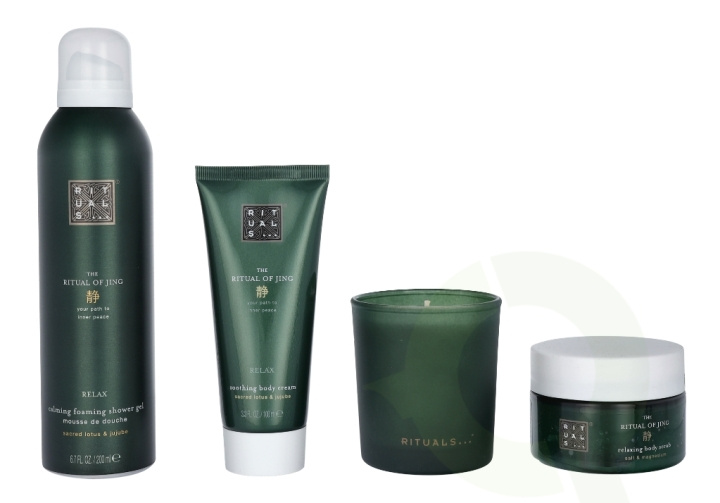Rituals Jing Set 565 ml Body Scrub 125gr/Body Cream 100ml/Foaming Shower Gel 200ml/Candle 140gr in the group BEAUTY & HEALTH / Gift sets / Gift sets for her at TP E-commerce Nordic AB (C47519)