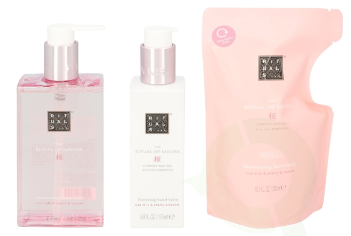 Rituals Sakura Kitchen Box 775 ml 3 Pcs - Hand Wash 300ml/Hand Balm 175 ml/Hand Wash - Refill 300ml in the group BEAUTY & HEALTH / Gift sets / Gift sets for her at TP E-commerce Nordic AB (C47563)