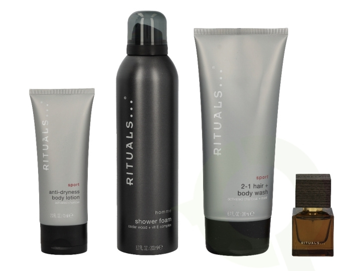 Rituals Homme Set 485 ml Edp Spray 15ml/Foaming Shower Gel 200ml/Shampoo 200ml/Body Lotion 70ml in the group BEAUTY & HEALTH / Gift sets / Gift sets for him at TP E-commerce Nordic AB (C47590)