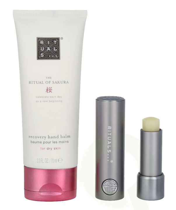 Rituals Sakura Set 74.8 ml Fortune Balms Repair 4,8gr/Sakura Recovery Hand Balm 70ml in the group BEAUTY & HEALTH / Gift sets / Gift sets for her at TP E-commerce Nordic AB (C47616)