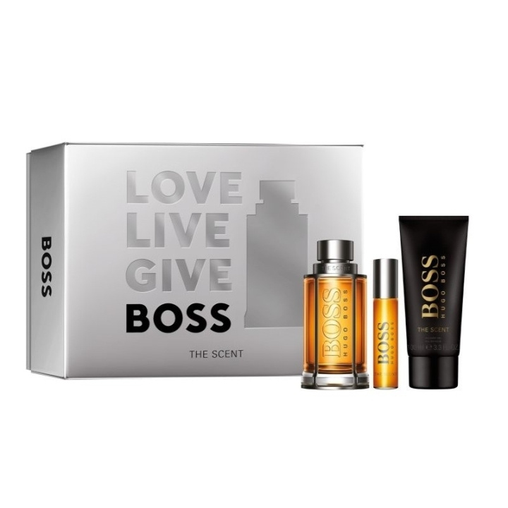 Hugo Boss Giftset The Scent Edt 100ml + Shower Gel 100ml + Edt 10ml in the group BEAUTY & HEALTH / Gift sets / Gift sets for him at TP E-commerce Nordic AB (C47644)