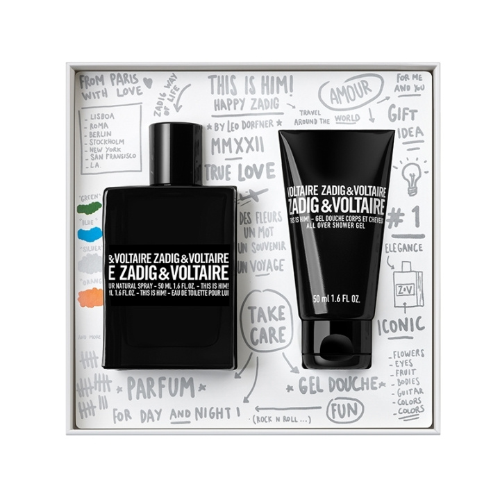 Zadig & Voltaire Giftset This Is Him Edt 50ml + Shower Gel 50ml in the group BEAUTY & HEALTH / Gift sets / Gift sets for him at TP E-commerce Nordic AB (C47677)