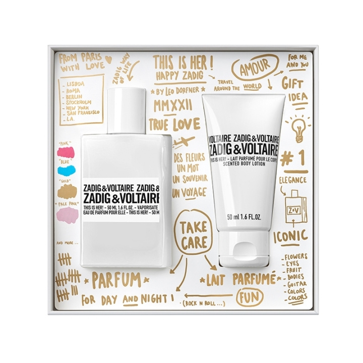 Zadig & Voltaire Giftset This Is Her Edp 50ml + Body Lotion 50ml in the group BEAUTY & HEALTH / Gift sets / Gift sets for her at TP E-commerce Nordic AB (C47679)