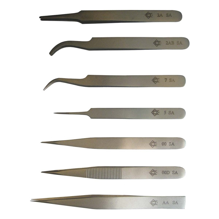 Piergiacomi Set composed by 7 pieces tweezers for general purpose in the group HOME, HOUSEHOLD & GARDEN / Tools / Other tools & Accesories at TP E-commerce Nordic AB (C47761)