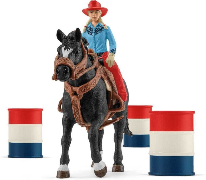 Schleich Farm World 42576 Cowgirl barrel racing in the group TOYS, KIDS & BABY PRODUCTS / Toys / Figures & Miniatures at TP E-commerce Nordic AB (C47847)