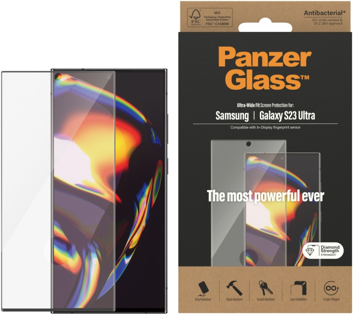 PanzerGlass glasfilm, Samsung Galaxy S23 Ultra in the group SMARTPHONE & TABLETS / Phone cases / Samsung at TP E-commerce Nordic AB (C47918)