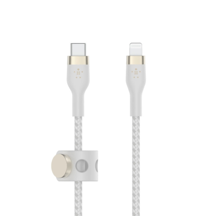 Belkin BOOST CHARGE USB-C to LTG Braided Silicon, 1m, White in the group SMARTPHONE & TABLETS / Chargers & Cables / Cables / Cables Lightning at TP E-commerce Nordic AB (C48187)
