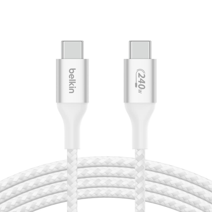 Belkin BOOST CHARGE 240W USB-C to USB-C Cable, 1m, White in the group COMPUTERS & PERIPHERALS / Computer cables / USB / USB-C at TP E-commerce Nordic AB (C48207)