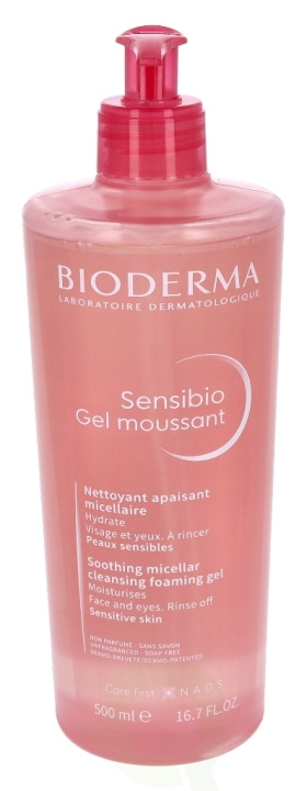Biotherm Bioderma Sensibio Gel Moussant 500 ml Soothing Micellar Cleansing Foaming Gel Face And Eyes. Rinse off, Sensitive Skin in the group BEAUTY & HEALTH / Skin care / Body health / Body lotion at TP E-commerce Nordic AB (C48314)