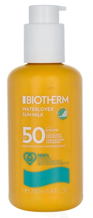 Biotherm Waterlover Sun Milk w/Pump SPF50 200 ml Face & Body in the group BEAUTY & HEALTH / Skin care / Tanning / Sunscreen at TP E-commerce Nordic AB (C48407)