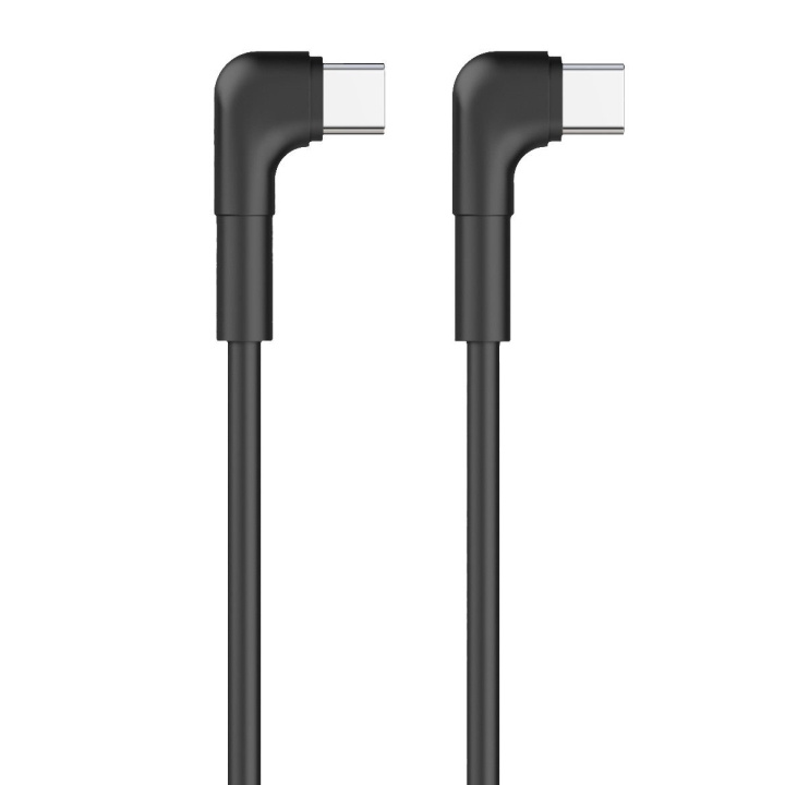 Maxlife MXUC-09 angle cable USB-C - USB-C 1,0 m 60W black in the group SMARTPHONE & TABLETS / Chargers & Cables / Cables / Cables Type C at TP E-commerce Nordic AB (C48665)