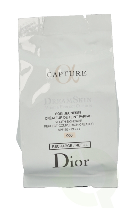Dior Capture Dreamskin Moist & Perfect Cushion SPF50 - Refil 15 gr #000 in the group BEAUTY & HEALTH / Makeup / Facial makeup / Foundation at TP E-commerce Nordic AB (C48727)
