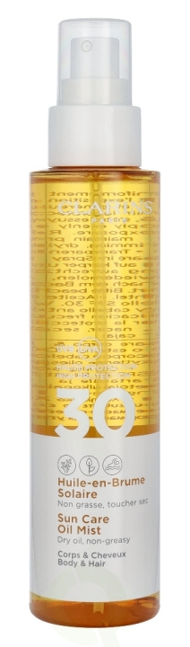 Clarins Sun Care Oil Mist Body & Hair SPF30 150 ml Dry Oil, Non-Greasy in the group BEAUTY & HEALTH / Skin care / Tanning / Sunscreen at TP E-commerce Nordic AB (C48892)