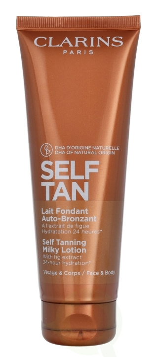 Clarins Self Tan Self Tanning Milky Lotion 125 ml Face & Body, 24-hour Hydration in the group BEAUTY & HEALTH / Skin care / Tanning / Sunless tanning at TP E-commerce Nordic AB (C48927)