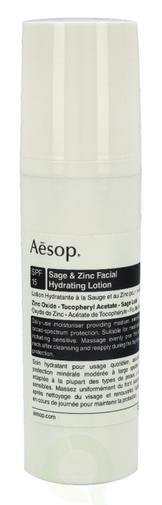 AESOP Sage & Zinc Facial Hydrating Lotion SPF15 50 ml in the group BEAUTY & HEALTH / Skin care / Face / Face creams at TP E-commerce Nordic AB (C49368)