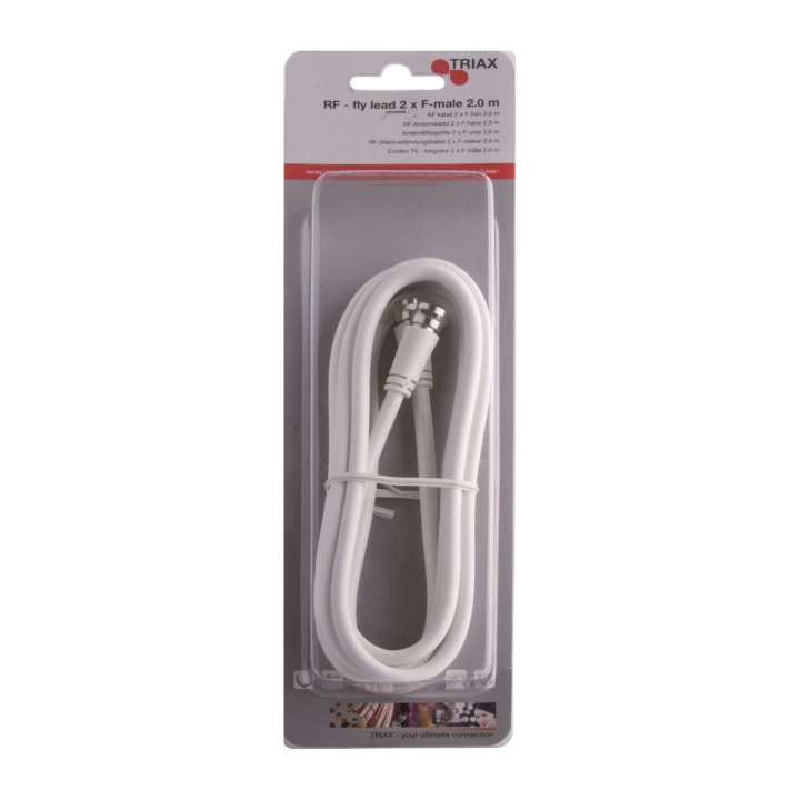Triax Cabel F till F 2 m White in the group HOME ELECTRONICS / Cables & Adapters / Antenna cables & Accessories / Antenna cables at TP E-commerce Nordic AB (C49414)