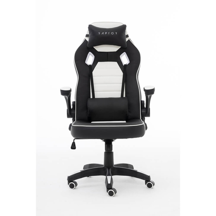 RAPTOR Gaming Chair GS-40 Full Size Imitation Leater & Foam Black/White in the group COMPUTERS & PERIPHERALS / GAMING / Gaming chairs at TP E-commerce Nordic AB (C49435)