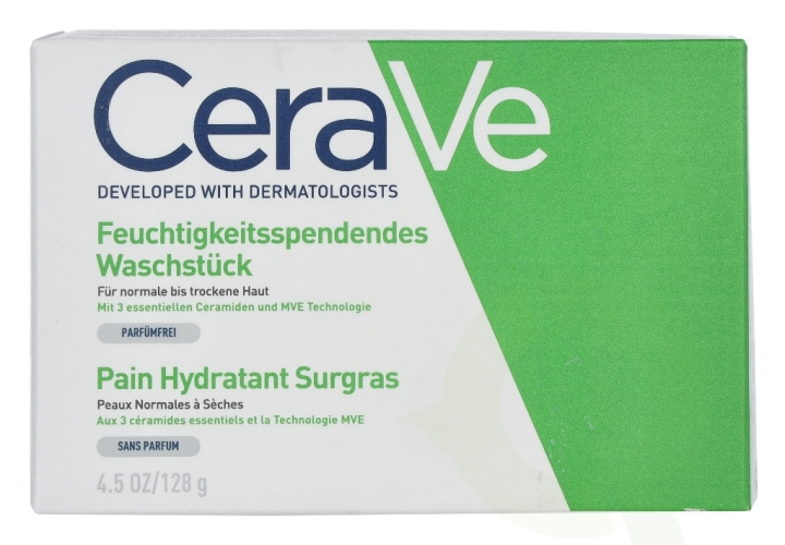 Cerave Hydrating Cleanser Bar 128 gr For Normal To Dry Skin in the group BEAUTY & HEALTH / Skin care / Body health / Bath & Shower gels at TP E-commerce Nordic AB (C49600)
