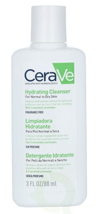 Cerave Hydrating Cleanser 88 ml For Normal To Dry Skin in the group BEAUTY & HEALTH / Skin care / Face / Cleaning at TP E-commerce Nordic AB (C49601)