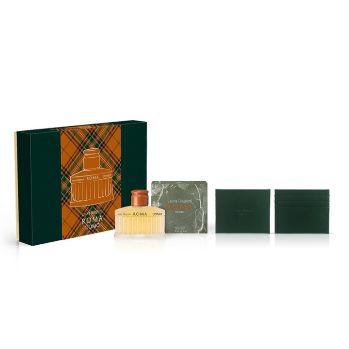 Laura Biagiotti Giftset Laura Biagiotti Roma Uomo Edt 125ml + Card Holder in the group BEAUTY & HEALTH / Gift sets / Gift sets for her at TP E-commerce Nordic AB (C49859)