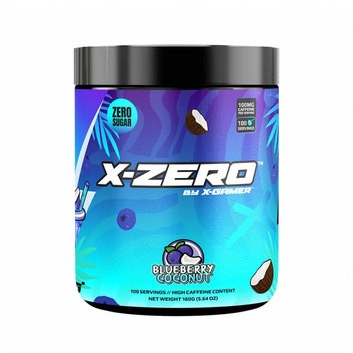 X-GAMER X-Zero 160 gram Blueberry & Coconut in the group COMPUTERS & PERIPHERALS / GAMING / Energydrinks for gamers at TP E-commerce Nordic AB (C49934)