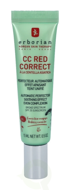 Erborian CC Red Correct Automatic Perfector SPF25 15 ml Broad Spectrum Sunscreen in the group BEAUTY & HEALTH / Makeup / Facial makeup / CC/BB Cream at TP E-commerce Nordic AB (C51266)