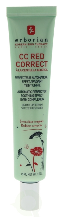 Erborian CC Red Correct Automatic Perfector SPF25 45 ml Broad Spectrum Sunscreen in the group BEAUTY & HEALTH / Makeup / Facial makeup / CC/BB Cream at TP E-commerce Nordic AB (C51267)