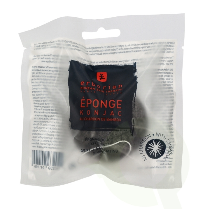 Erborian Konjac Sponge 1 Piece Charcoal in the group BEAUTY & HEALTH / Skin care / Face / Skin care tools at TP E-commerce Nordic AB (C51285)