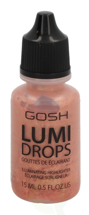 Gosh Lumi Drops Illuminating Highlighter 15 ml 004 Peach in the group BEAUTY & HEALTH / Makeup / Facial makeup / Contour/Highlight at TP E-commerce Nordic AB (C51690)