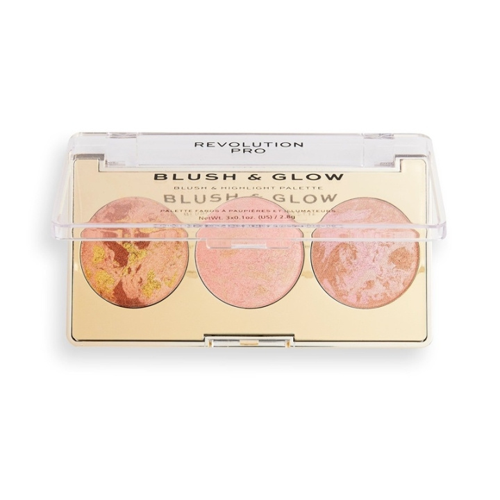 Makeup Revolution PRO Blush & Glow Palette - Peach Glow in the group BEAUTY & HEALTH / Makeup / Facial makeup / Rouge / Bronzer at TP E-commerce Nordic AB (C51951)