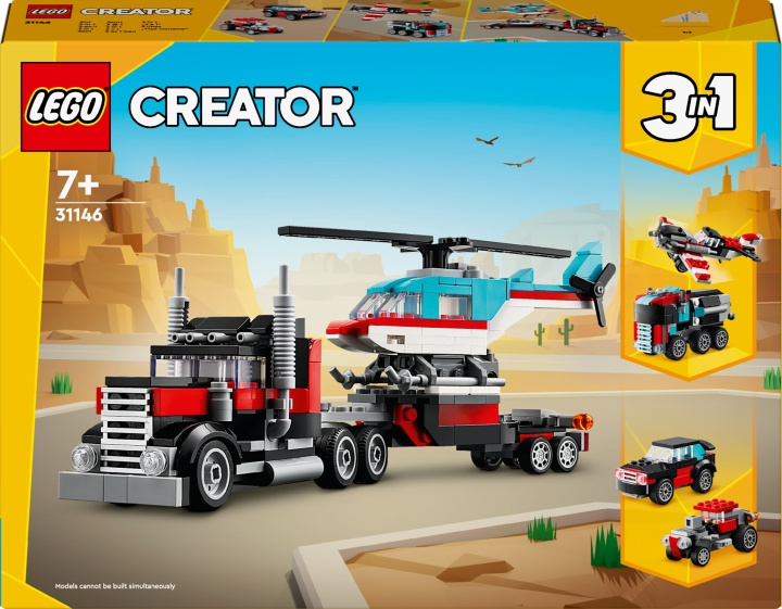 LEGO Creator 31146 - Flatbed Truck with Helicopter in the group TOYS, KIDS & BABY PRODUCTS / Toys / Building toys / Lego at TP E-commerce Nordic AB (C52168)