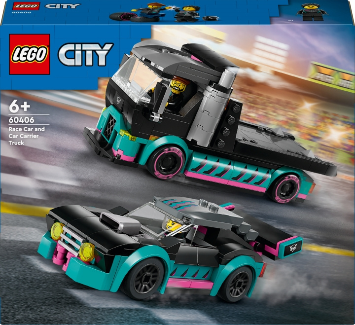 LEGO City Great Vehicles 60406 - Race Car and Car Carrier Truck in the group TOYS, KIDS & BABY PRODUCTS / Toys / Building toys / Lego at TP E-commerce Nordic AB (C52201)