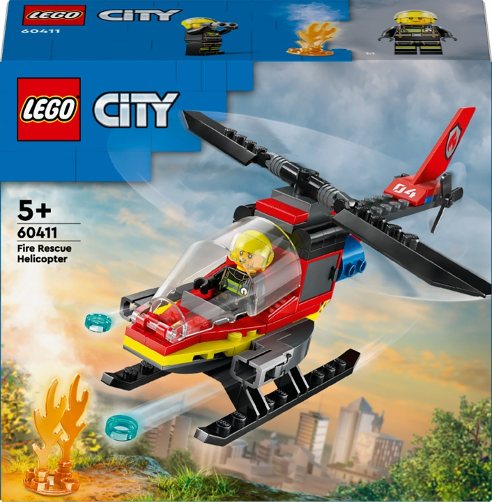 LEGO City Fire 60411 - Fire Rescue Helicopter in the group TOYS, KIDS & BABY PRODUCTS / Toys / Building toys / Lego at TP E-commerce Nordic AB (C52216)