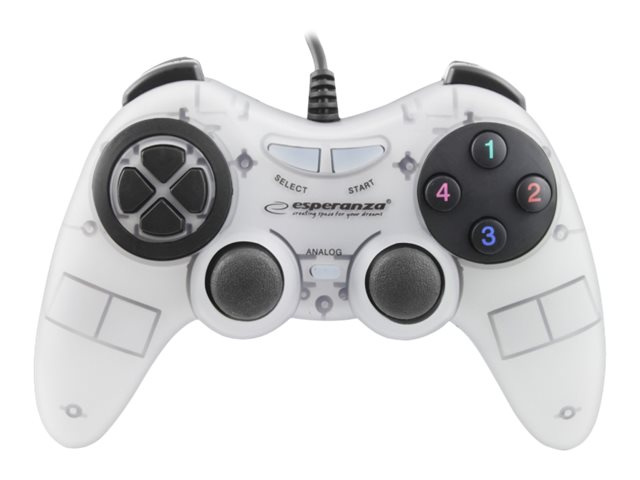 Esperanza FIGHTER Gamepad PC Svart Vit in the group COMPUTERS & PERIPHERALS / GAMING / Gaming accessories at TP E-commerce Nordic AB (C52348)