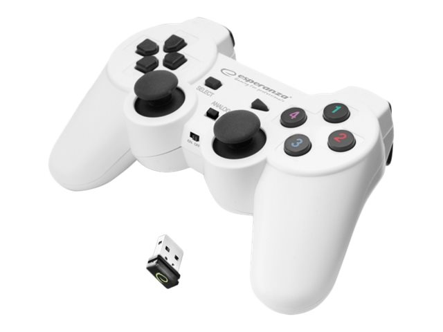 Esperanza GLADIATOR Gamepad PC Sony PlayStation 3 Vit in the group HOME ELECTRONICS / Game consoles & Accessories / Sony PlayStation 3 at TP E-commerce Nordic AB (C52352)