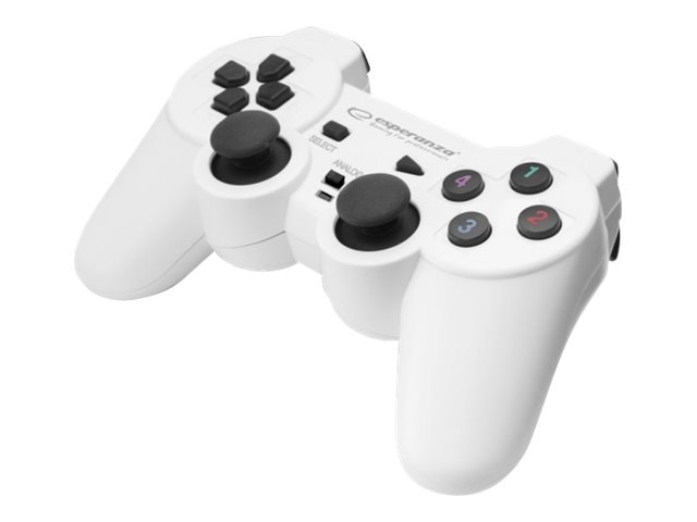 Esperanza WARRIOR Gamepad PC Svart Vit in the group COMPUTERS & PERIPHERALS / Computer accessories / Other at TP E-commerce Nordic AB (C52354)