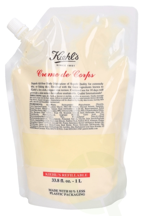 Kiehls Kiehl\'s Creme De Corps - Refill 1000 ml in the group BEAUTY & HEALTH / Skin care / Body health / Body lotion at TP E-commerce Nordic AB (C52507)