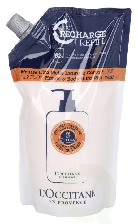 L\'Occitane Ultra Rich Hand & Body Wash - Refill 500 ml 5% Shea in the group BEAUTY & HEALTH / Skin care / Body health / Bath & Shower gels at TP E-commerce Nordic AB (C52628)