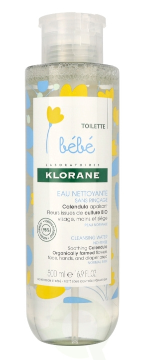 Klorane Bebe No-Rinse Cleansing Water 500 ml in the group TOYS, KIDS & BABY PRODUCTS / Baby Gadgets / Care & Hygiene at TP E-commerce Nordic AB (C52649)