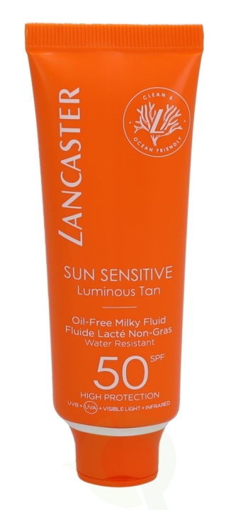 Lancaster Sun Sensitive Oil-Free Milky Fluid SPF50 50 ml Water Resistant in the group BEAUTY & HEALTH / Skin care / Tanning / Sunscreen at TP E-commerce Nordic AB (C52731)