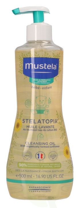 Mustela Bebe Stelatopia Cleansing Oil 500 ml in the group BEAUTY & HEALTH / Skin care / Body health / Bath & Shower gels at TP E-commerce Nordic AB (C53847)