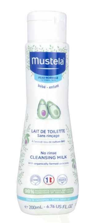 Mustela Bebe No Rinse Cleansing Milk 200 ml in the group BEAUTY & HEALTH / Skin care / Body health / Bath & Shower gels at TP E-commerce Nordic AB (C53853)