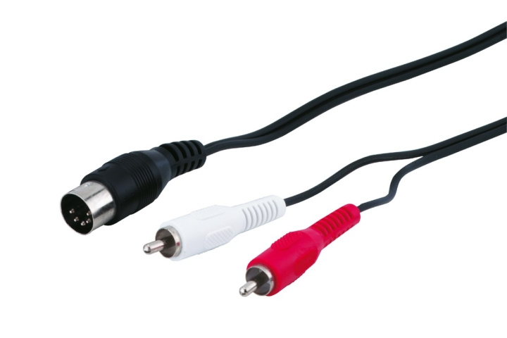 Goobay Adapter för ljudkabel, DIN-uttag till stereo RCA-kontakt DIN plugg 180 ° (5-pin) > 2x RCA-kontakt (ljud vänster / höger) in the group HOME ELECTRONICS / Cables & Adapters / Audio analog / Adapters at TP E-commerce Nordic AB (C54124)
