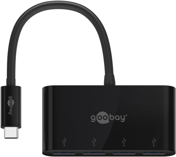 Goobay 4-vägs USB-C™-multiportadapter samtidig anslutning av 4x USB-A 3.0-uttag till USB-C™-kontakt in the group COMPUTERS & PERIPHERALS / Computer accessories / USB-Hubs at TP E-commerce Nordic AB (C54144)