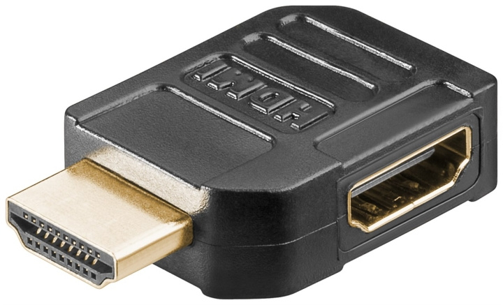 Goobay HDMI™ vinkeladapter 90°, guldpläterad, 8K @ 60 Hz HDMI™-uttag (typ A) > HDMI™ kontakt (typ A) 90 ° in the group HOME ELECTRONICS / Cables & Adapters / HDMI / Adapters at TP E-commerce Nordic AB (C54160)