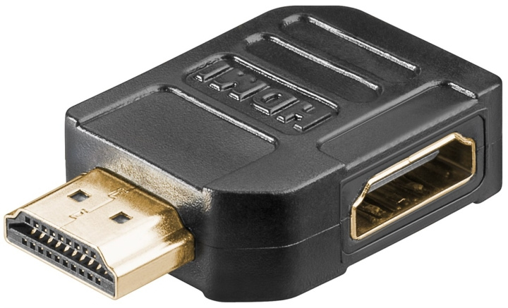 Goobay HDMI™ vinkeladapter 270°, guldpläterad, 8K @ 60 Hz HDMI™-uttag (typ A) > HDMI™ kontakt (typ A) 270 ° in the group HOME ELECTRONICS / Cables & Adapters / HDMI / Adapters at TP E-commerce Nordic AB (C54162)