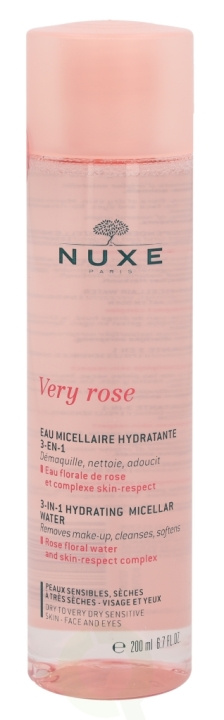 Nuxe Very Rose 3-In-1 Hydrating Micellar Water 200 ml Dry To Very Dry Sensitive Skin - Face And Eyes in the group BEAUTY & HEALTH / Skin care / Face / Face Water & Facemist at TP E-commerce Nordic AB (C54299)